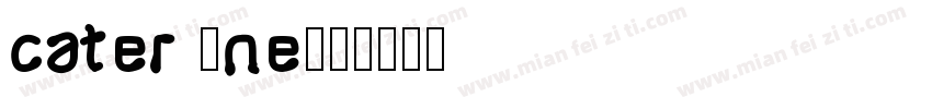 cater one字体转换